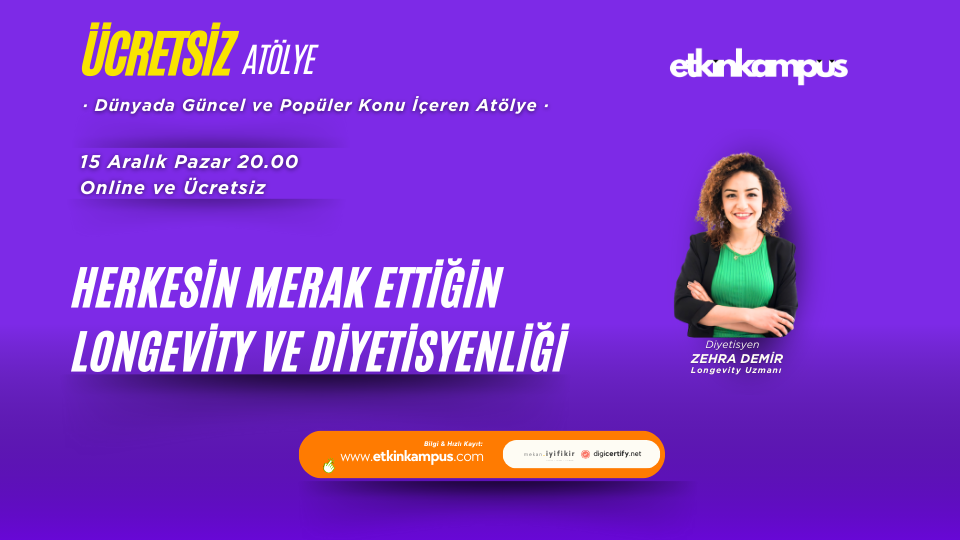 Ücretsiz Longevity Diyetisyenliği Etkinliği